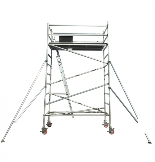 4M Aluminium Scaffold Mobile Tower - Double Width